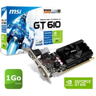 MSI GT610 1Go DDR3 LP   Achat / Vente CARTE GRAPHIQUE MSI GT610 1Go