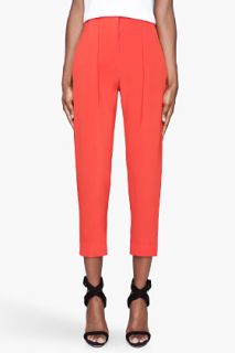 Mugler Red No Waist Pleated Trousers for women