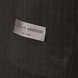 Joseph Abboud Mens Charcoal Pinstripe Wool Suit