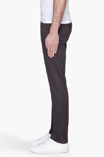 Band Of Outsiders Black Twill Chino Trousers for men