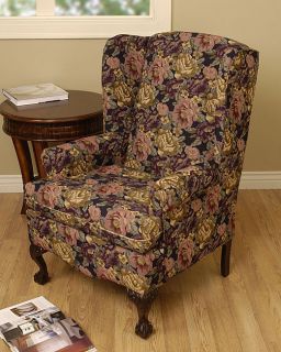 Navy Wing Back Chair