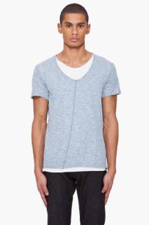 Shades Of Grey By Micah Cohen Blue Layer T shirt for men