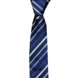Blue Multi Stripe Skinny Tie by KJ Beckett Clothing
