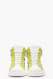 Giuseppe Zanotti White Multicolor Studded London Sneakers for women
