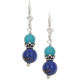 Charming Life Sterling Silver Lapis/ Turquoise Drop Earrings Today $