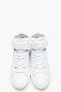 Pierre Hardy White Leather High top 101 Sneakers for men