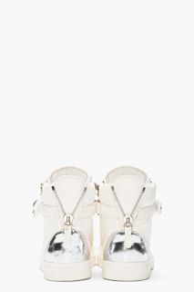 Giuseppe Zanotti Off white Leather London Donna Sneakers for women