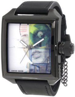 Invicta Mens 11545 Russian Diver Artist Version Black Leather Watch