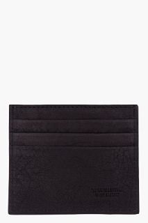 Pierre Balmain Black Textured Leather Cardholder for men