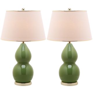 Zoey Double Gourd 1 light Green Table Lamps (Set of 2) Today $212.99