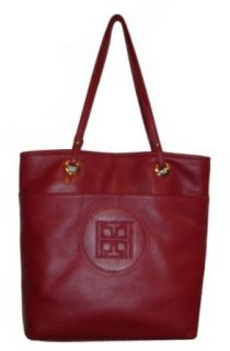 Womens Tommy Hilfiger Genuine Leather Large NS Tote (Red