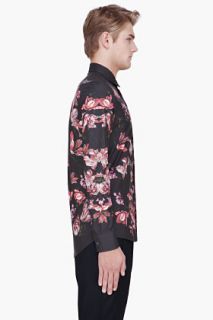 Alexander McQueen Charcoal Floral Shirt for men