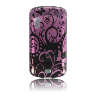 Luxmo Black Swirl Snap on Protector Case for Samsung Stratosphere