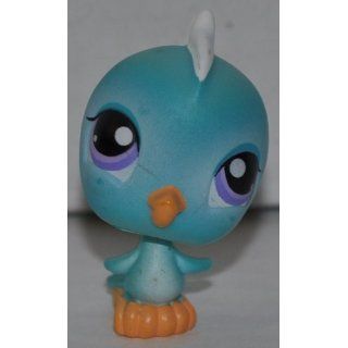 Bird #206 (Blue, Purple Eyes, White Accents, Orange Beak