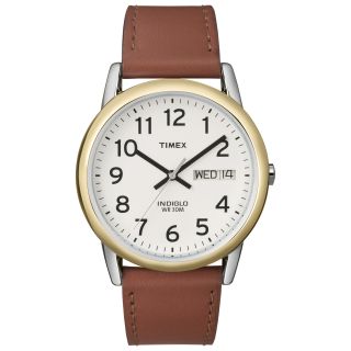 Timex Mens Easy Reader Brown Leather Strap Watch Today $29.99 5.0 (1