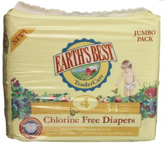 Size 4 (22 37 lbs) Chlorine free Diapers (Case of 136)