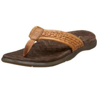  Sperry Top Sider Mens Largo Thong Woven Sandal (7, Tan) Shoes