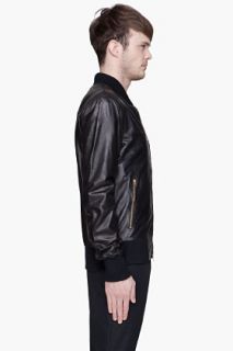 Paul Smith Jeans Black Textured Lambskin Jacket for men