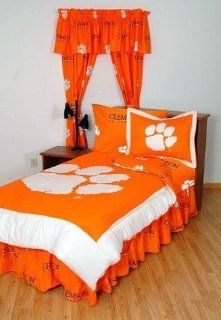 Clemson Tigers Bed in a Bag Queen   With White Sheets
