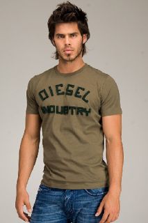 Diesel Taffino Olive Green T shirt for men