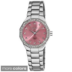 August Steiner Womens Diamond Swiss Quartz Bracelet Watch Today: $79