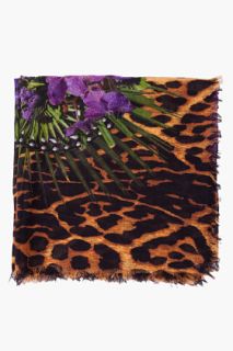 Givenchy Multicolor Wool Leopard Iris Scarf  for women