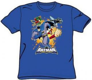 Batman Kids T Shirt   Burst Into Action Youth Royal Tee