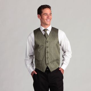 Ferrecci Mens Olive 4 piece Vest Set