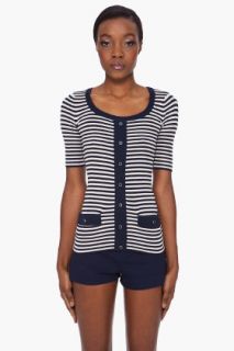 Marc By Marc Jacobs Silk Blend Striped Sweater for women