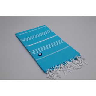 Authentic Fouta Turquoise Blue Turkish Cotton Towel