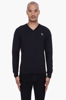 Paul Smith Jeans Black Zebra Logo Sweater for men