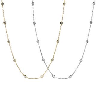 Tressa Silver or Goldplated Silver Cubic Zirconia Vintage Necklace