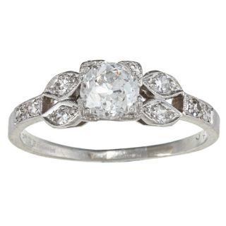 Platinum 1ct TDW Diamond Engagement style Estate Ring (H 1, SI1 SI2