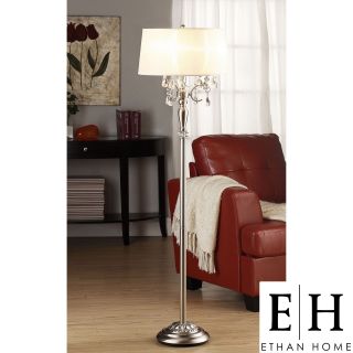 ETHAN HOME Silver Mist 1 light Crystal Chrome Floor Lamp Today $142