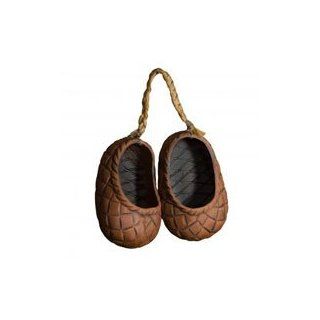 DECORATIONS. Traditional Bast Shoes, Large. (Clay) 