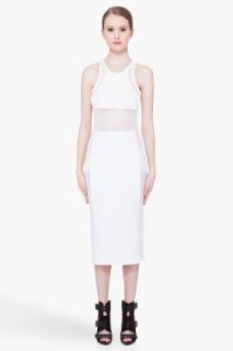 T By Alexander Wang White Net Tank Dress for women
