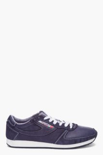 Diesel Navy Leather Pass On Sneakers for men