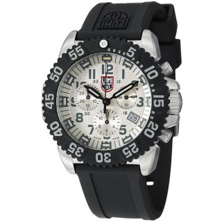 Luminox Mens Colormark Silver Dial Rubber Strap Chronograph Watch