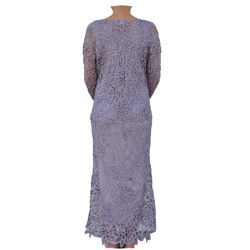 Soulmates Womens 2 piece Lavender Crochet Dress Set