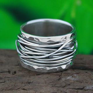 Sterling Silver Weave Band Ring (Mexico)