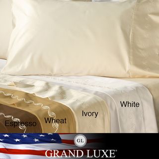 Grand Luxe Egyptian Cotton Sateen 800 TC Sheet Set and Pillowcase