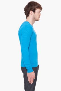 Marc By Marc Jacobs Blue Waffle Knit Sweater for men