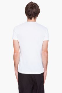 John Galliano White Graphic Print T shirt for men