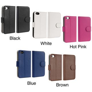 BasAcc Leather Wallet Case with Card Holder for Apple iPhone 5
