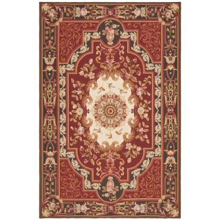Hand knotted French Aubusson Red Wool Rug (9 x 12) Today $1,259.99