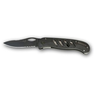 Knives of Alaska Blaze Folding Black Suregrip Serrated Knife Today: $