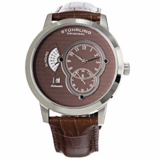 Stuhrling Eclipse II Mens Brown Automatic Watch