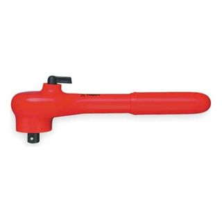 Knipex 98 41 Insulated Ratchet, Reversible, 1/2 In Dr