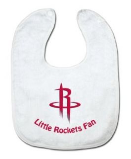 NBA Houston Rockets White Snap Bib with Team Logo: Sports