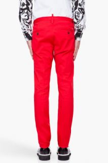 Dsquared2 Red Glam Rock Pants for men
